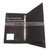 PU Leather A5 Embossed Printing D Shape 3 Ring Binder With Name Card Quality Choice thumbnail-3