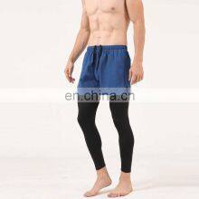 Quick-Drying Men's Leggings Casual Tights Body Two Pieces Running Fitness Sports Shorts thumbnail-3