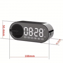 Top Sale Smart Clock Speaker Alarm BT Speaker Function Surround Alarm Bluetooth Wireless Speaker For Promotion thumbnail-1