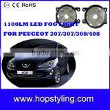 Car Led Headlight ,16W 1100LM LED Fog Lights,auto Fog Light for Peugeot 207 ,307,308,408