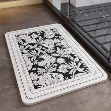 OEM ODM Floral Absorbent Diatomaceous Stone Bath Mat Manufacturer thumbnail-2