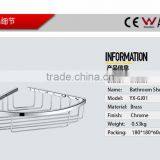 Brass Wall Mounted Bathroom Corner Shelf thumbnail-5