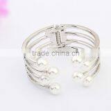 Wholesales Bracelet Opening Wide Wire Pearls Cuff Bangle Bracelet Exaggerate Pearl Jewelry thumbnail-4