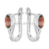 Red Oval Garnet Ring Earring Set thumbnail-5