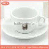 Coffee Cup Plate Set Wholesale Italy Ceramics White Fine Porcelain Espresso Coffee Cup and Saucer and Dish,accept Custom Logo thumbnail-1