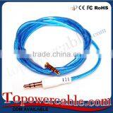 Free Samples Candy Colored 3.5MM to Stereo Audio Aux Auxillary Cable For CD Player In Car thumbnail-2