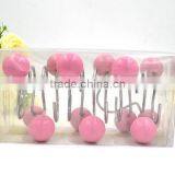 Pink Sphere Polyresin Bathroom Shower Curtain Hooks thumbnail-1