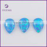 High quality crystal pear cabochon blue synthetic opal stones