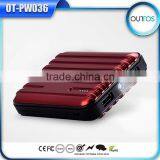 External Battery 8000mah Dual Usb Power Bank Charger With Flashlight