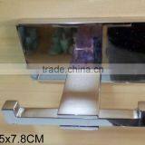 Large Rectangle Back Base Plate Stainless Steel Polish Chrome Wall Mount Double Robe Hook