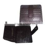 Custom Long Slim Leather Bank Card Holder With Clasp Closure thumbnail-1