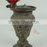 Handmade French Old Style Decorative Outdoor Metal Vase