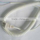 2 Cores Long Flexible White PU Spiral Cable