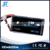 wholesale price Rechargeable 7.4V 1500mAh Lipo Battery 25C lithium polymer battery with connector