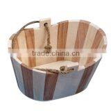Factory Price Unfinished Used Wooden Wine Barrel , Wine Bucket Wholesale