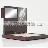 High quality counter top luxury brand watch wood made display stand for shop window