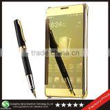 Samco Fashion Luxury Hyperbolic Mirror Clear View Premium PC Wallet Flip Smart Case Cover for Huawei Mate 7