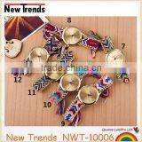 Newest National Style Multi Color Woven Braid Women Bracelet Watches thumbnail-2