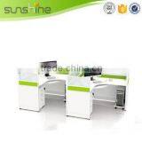 Sunshine Wooden Furniture Modern Office Workstation Partition for 4 Person Melamine Surface Finishing thumbnail-6