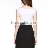 Fashion Korea Boat Neck Women Ladies Knitted Slim T Shirt Sleeveless Blouse Ladies Casual Tops Latest Design thumbnail-4