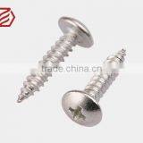 Furniture Cross or Phillips White Zine Plated Big Head Self Tapping Screws