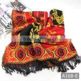 A168 Multicolor hot selling custom double-deck jacquard woven scarf