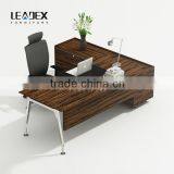 Luxury Wooden Executive Office Desk With Metal Frame thumbnail-3