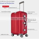 full alloy carry-on cabin trolly luggage bag with aluminium megnesium and TSA combination lock for business travel case