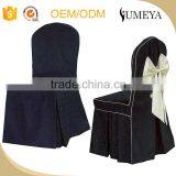 Wholesale Wedding Ruffled Cotton Spandex Polyester Banquet Chair Cover thumbnail-4