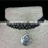 Tattoo Sun Moon Choker Necklace Grunge 90s 1990s Festival Summer thumbnail-1