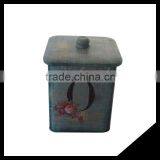 Square Easy Open Lid Colorful Metal Biscuit Tin Box For Home/Office thumbnail-2