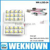 24LED 3528SMD Led Super Dome Light BA9S Car Led Light Car Dome Light Series 12v Led Ceiling Dome Light