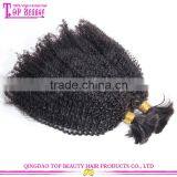 Unprocessed 100% Indian Raw Hair Bulk Yaki Bulk Hair Styles Bulk Hair Dye Color thumbnail-2