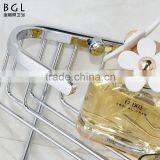 Aluminum Double Layers Corner Basket Accessories for Bathroom thumbnail-3