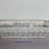 Rect White Wash Willow Tray
