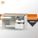 Office Desk Modern With Keyboard Tray and 3 Metal Drawer Cabinet thumbnail-4