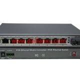 8channels POE Fast Ethernet fiber media converter POE Ethernet fiber switch