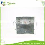 China Supply Home Decor Square Nice Silver Metal Tall Galvanized Flower Vases thumbnail-4