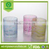 Colored Sand Blasting Decorated Wholesale Glass Tumblers thumbnail-1
