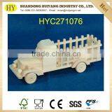 Hot Selling Unfinished Small Wooden Truck for Kids thumbnail-1