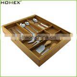 Bamboo Expandable Flatware Holder Cutlery Organizer Utensils Drawer/Homex_Factory thumbnail-2