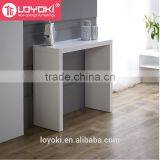 MDF Wood Side Table White High Gloss Console Hall Table thumbnail-3