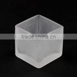 Tealight Frosted Glass Cup/Jar Half Clear Votive Candle Holder/Candlestick thumbnail-2