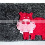 New Products 2017 Funny Polyester Ticket Card Purse Money Pocket Wool Fabric Phone Case Custom Wholesale With Hippo From China thumbnail-2