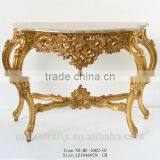 Rococo Style Furniture Living Room Antique Gold Console Table thumbnail-4