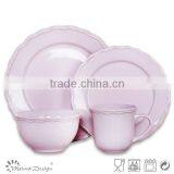 Retro White Color Emboss Ceramic Dinner Set thumbnail-2