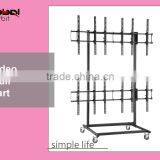 Perdurable Adjustable Mobile Display LCD TV Floor Stand With Wheels thumbnail-1
