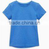 2017 Hot Sales Children Girls O-neck Short Sleeve T-shirt Pure Color thumbnail-4