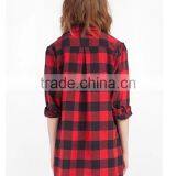Best Selling Red And Black Plaid Shirt Wholesale Plaid Flannel Shirt thumbnail-2