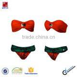 Unique Design Orange Strapless Sexy Womens Bikini Swimsuits/Swimsuits for Women